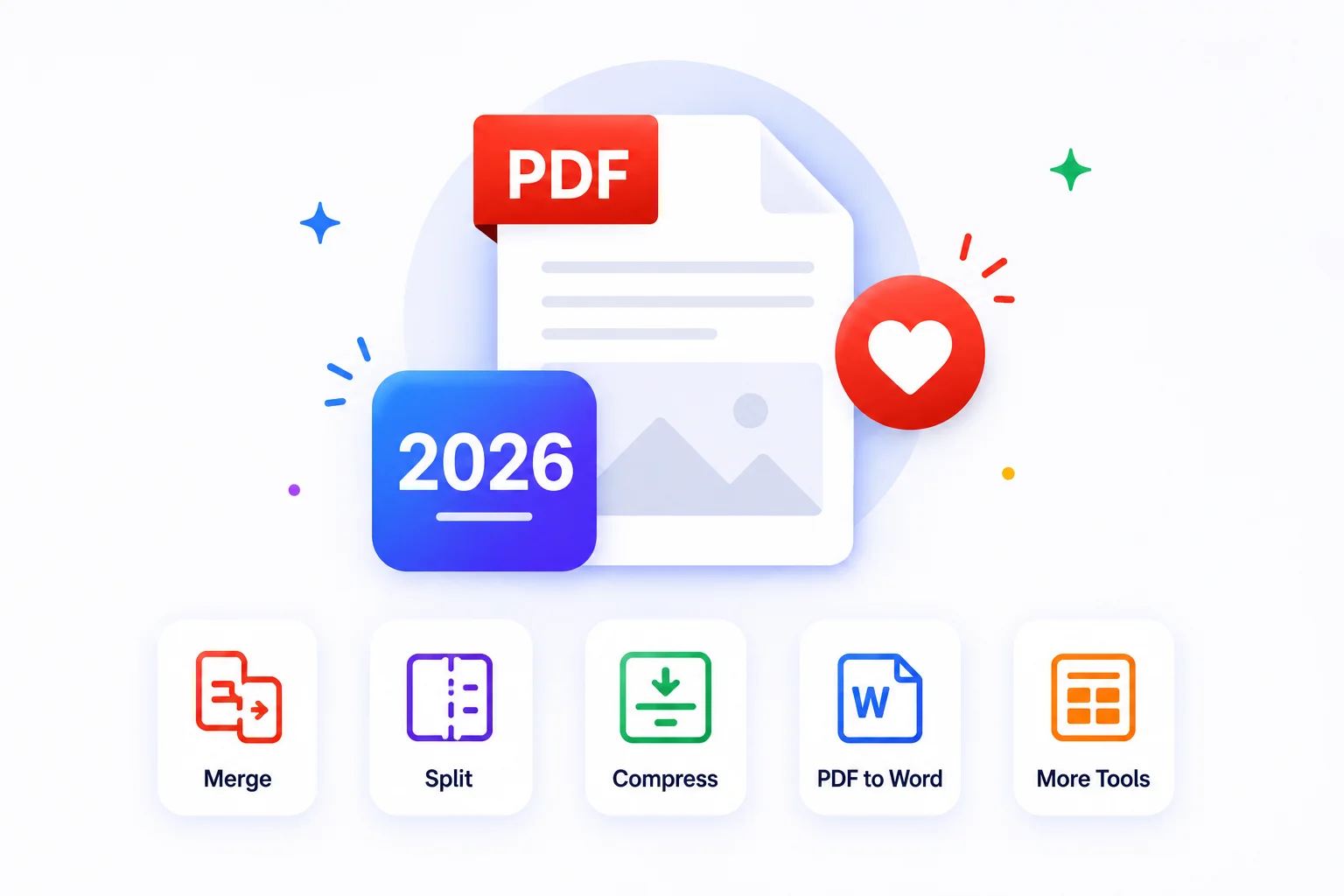 Comparison of the best free PDF tools in 2026 on a laptop screen