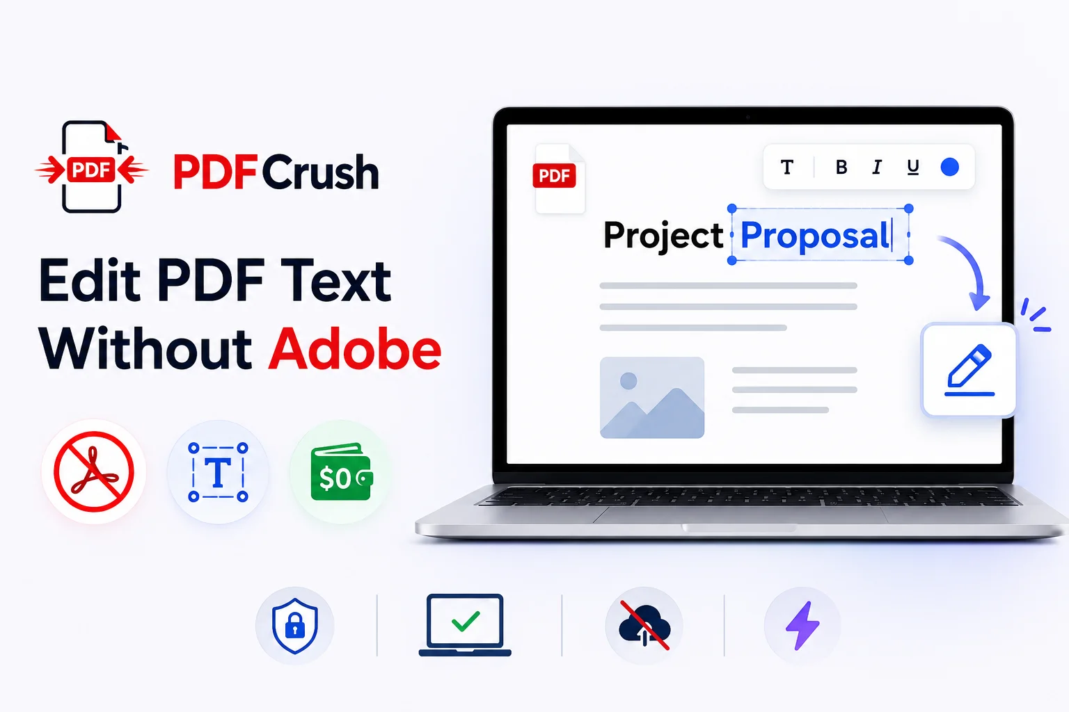 PDF document being edited in a browser - no Adobe Acrobat required