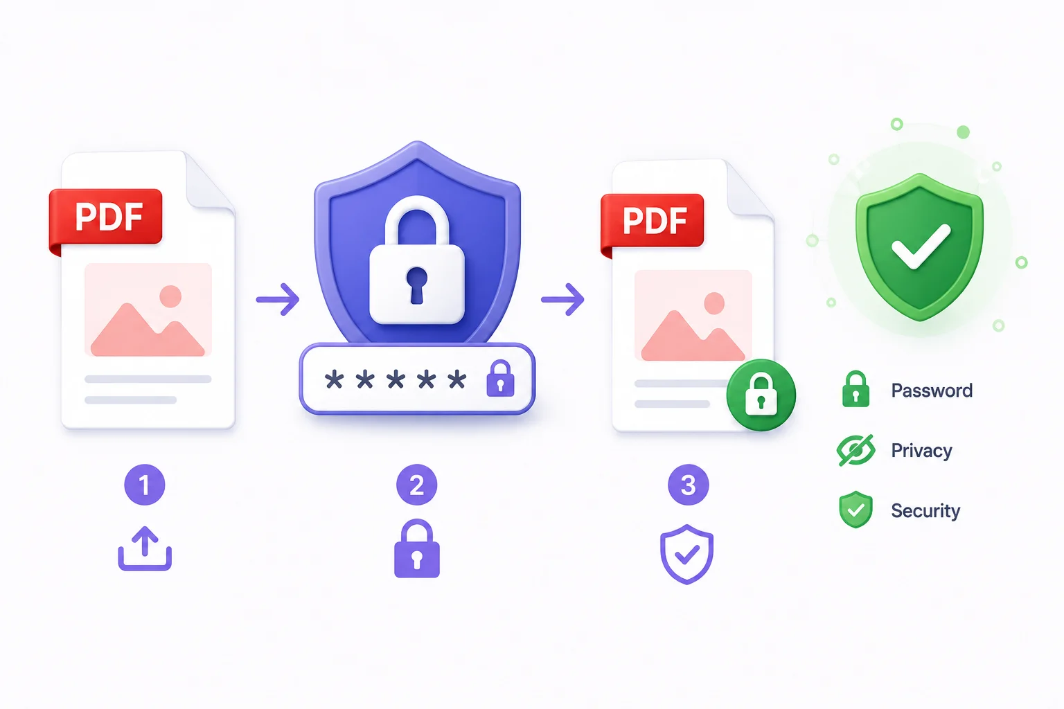 PDF file with a lock icon - password protection for PDF documents online