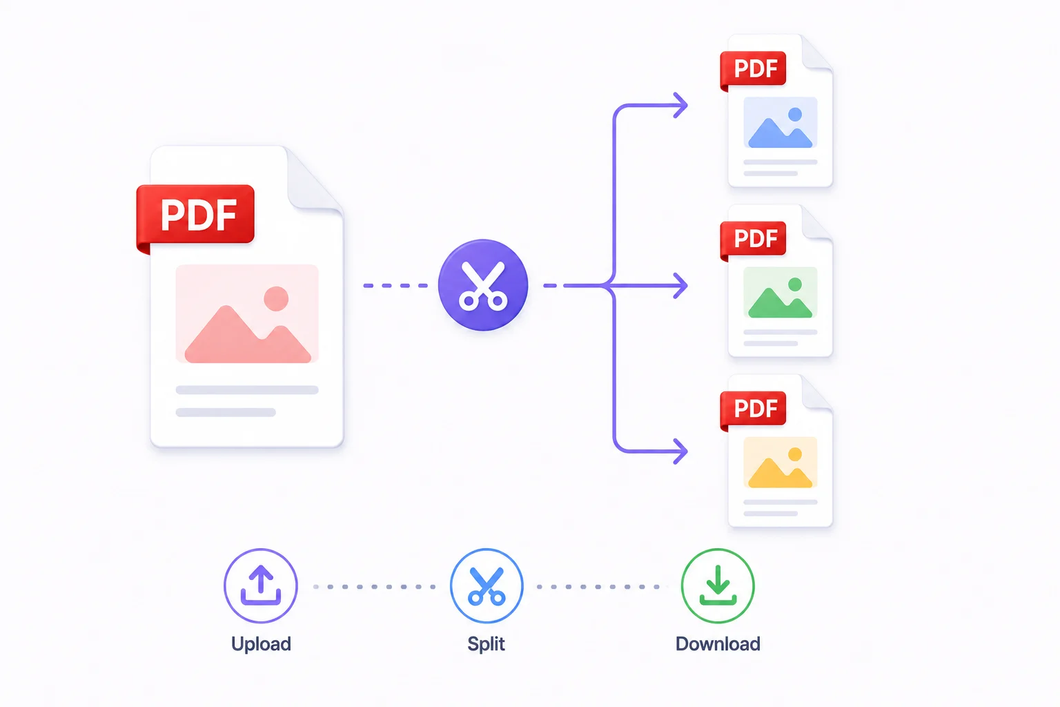 Split a PDF into multiple files - separate pages or extract by range